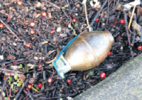 inert grenade on ground